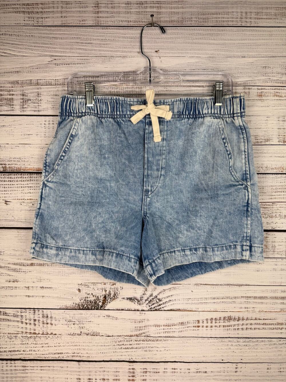 Gap Pull On Denim Shorts Soft Comfort Small Relaxed  Normcore Beachy Coastal